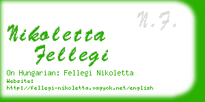nikoletta fellegi business card